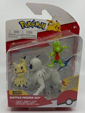 *NEW* Pokémon Battle Figure Set Treecko Mimikyu Absol (Damaged Box)